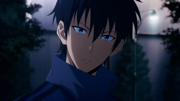 Male character in dark setting from "Solo Leveling".